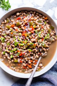 Bowl of Cooked Unsoaked Black Eyed Peas