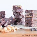 Chocolate date bites cut into small squares