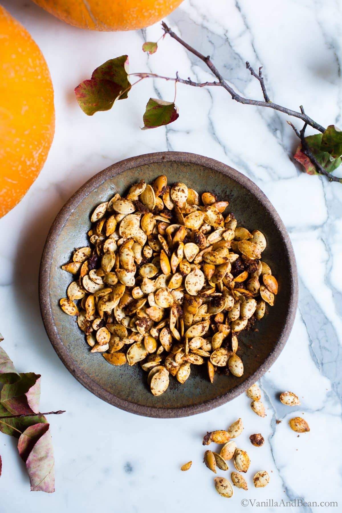 Homemade Roasted Pumpkin Seeds in a Bowl.