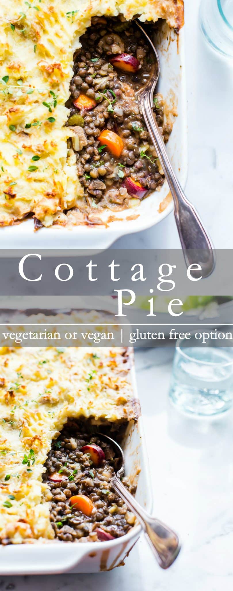 Pinterest pin for cottage pie. 