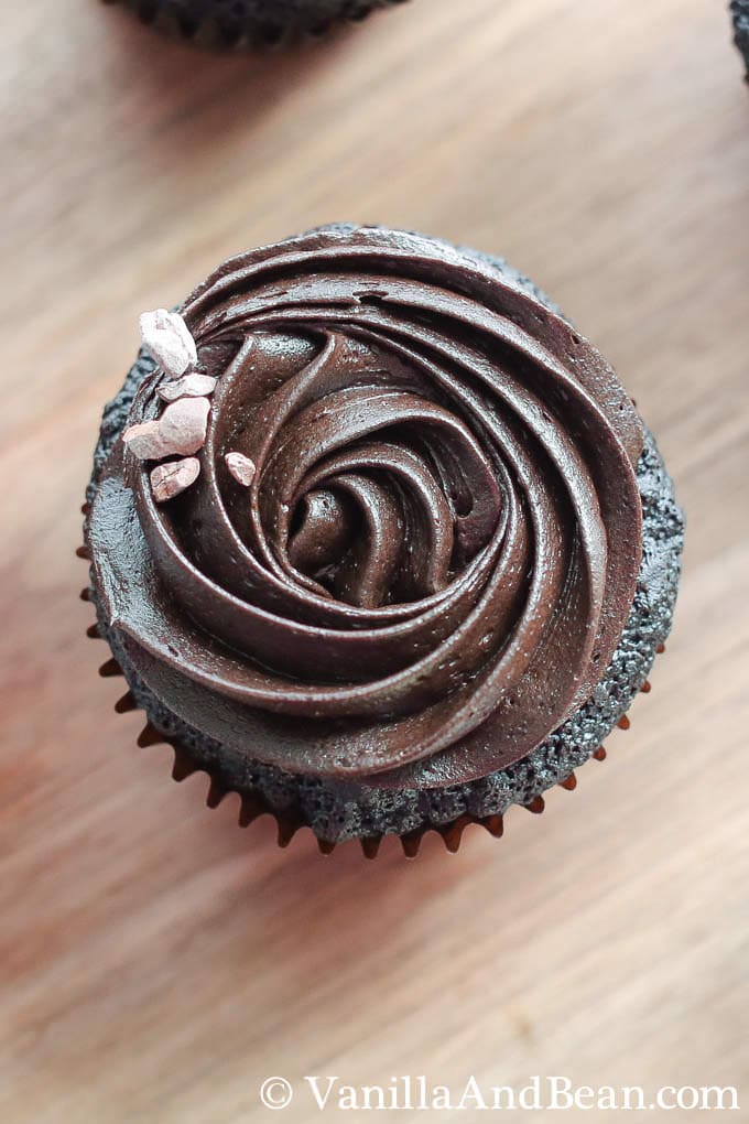 Perfect Chocolate Coffee Cupcake with buttercream swirl 