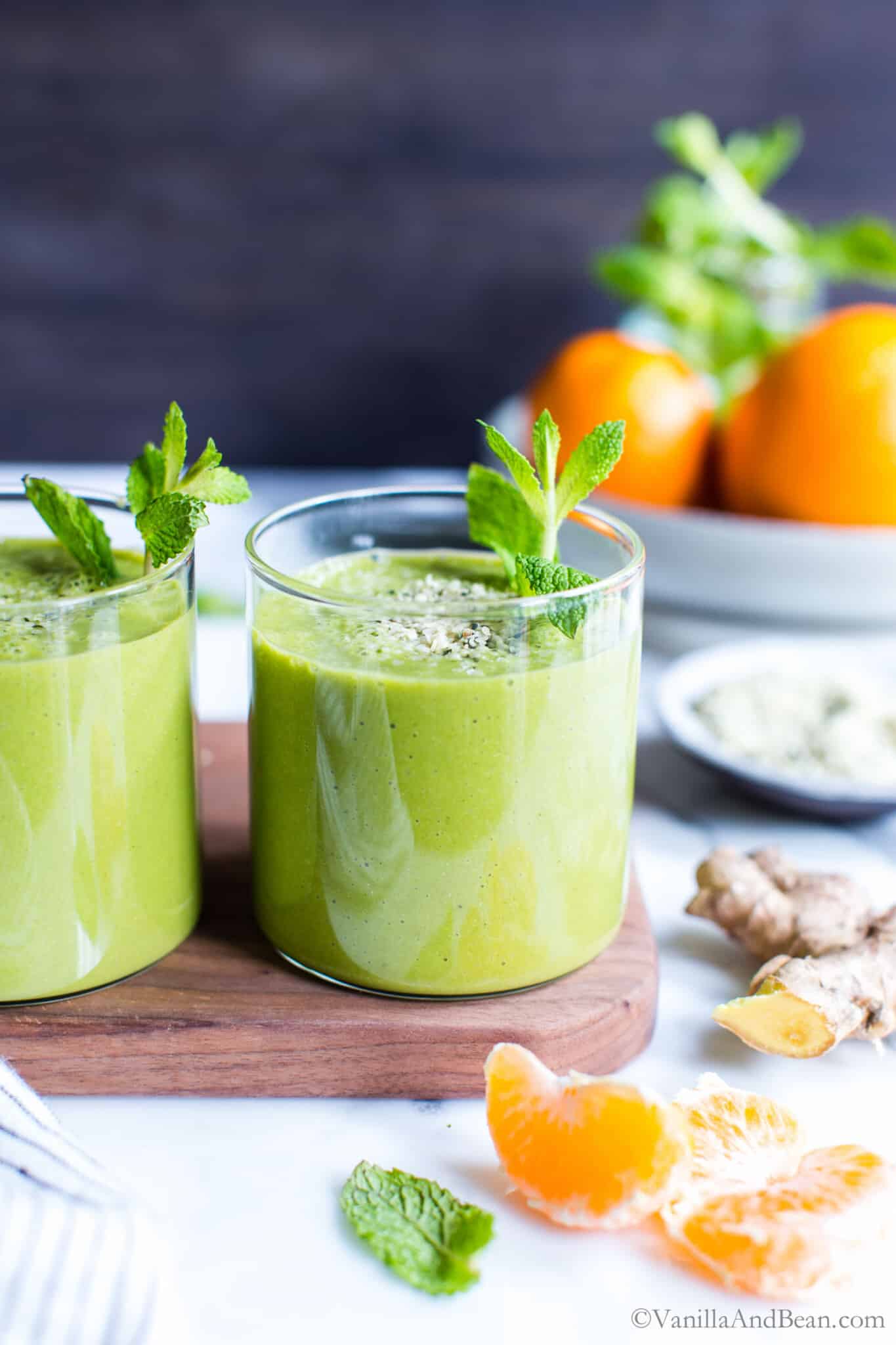 7. Citrus Ginger Green Smoothie With Mint