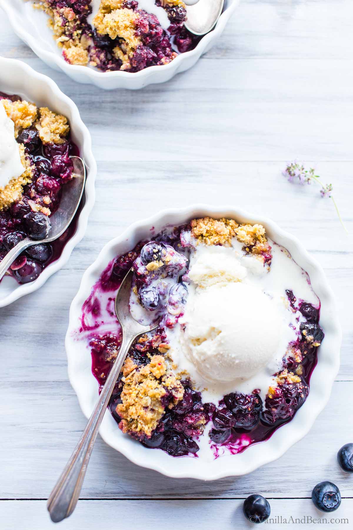 Blueberry Cornmeal Crisp