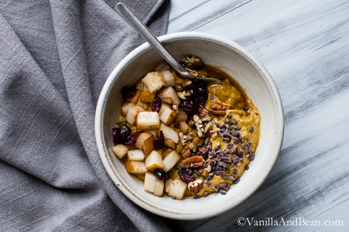 Super quick Pumpkin Porridge | Vegan + Gluten Free | Vanilla And Bean