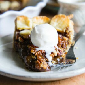 Southern Style Bourbon Pecan is rich, buttery and sweetened with dark brown sugar and brown rice syrup cradled in an all butter buttermilk pastry. | Vanilla And Bean