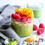 10 minute quick, easy, nourishing, grab and go breakfast. Matcha Chia Pudding | Dairy Free, Vegan | Vanilla And Bean