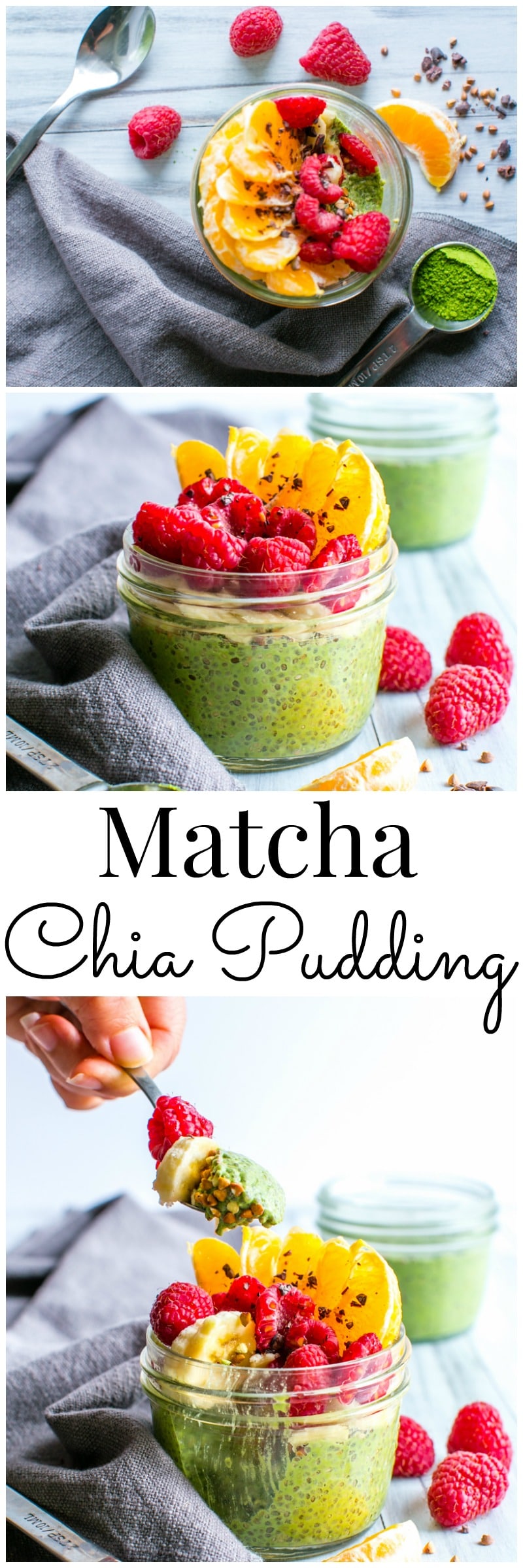 10 minute quick, easy, nourishing, grab and go breakfast. Matcha Chia Pudding | Dairy Free, Vegan | Vanilla And Bean