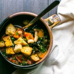 30 minutes and it's done! A nourishing Italian Soup with white beans and kale. Vegan or Vegetarian | Vanilla And Bean