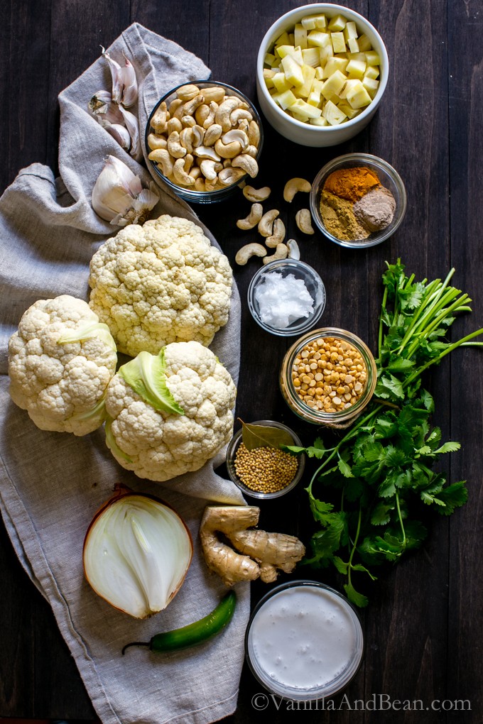 Chana Dal with Cauliflower, Cashews and Coconut Milk | Vegan + Gluten Free | Vanilla And Bean