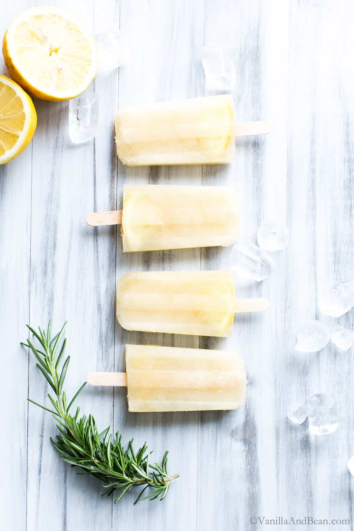 Rosemary Lemonade Popsicles