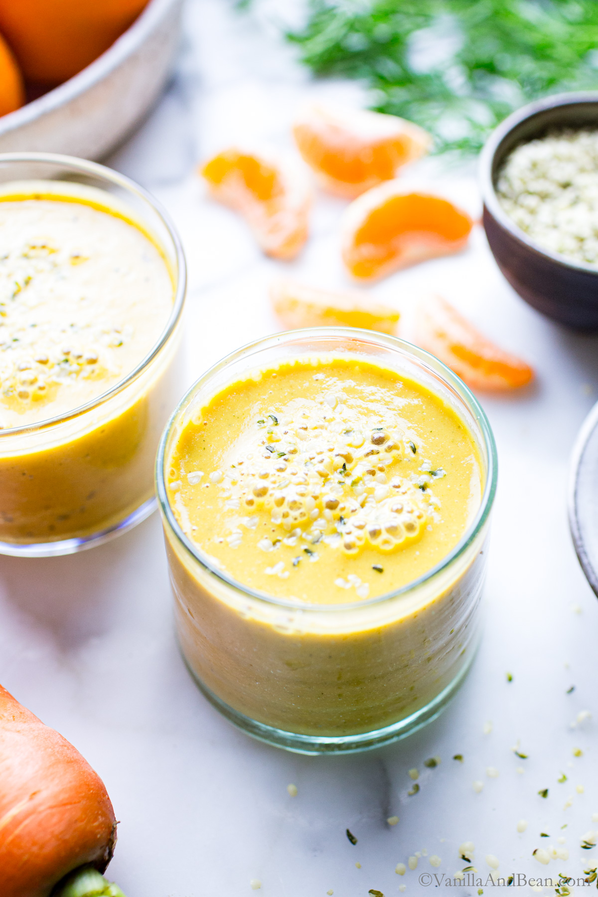 5 Minute Citrus Carrot Ginger Smoothie