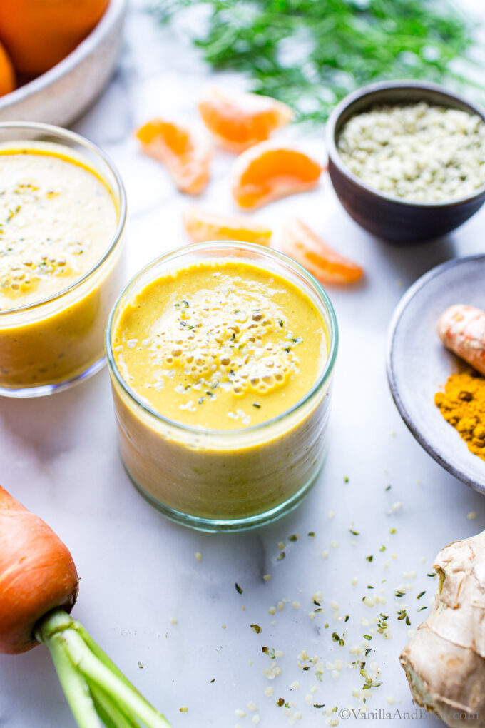 5 Minute Citrus Carrot Ginger Smoothie