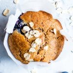 Naturally sweetened Blueberry-Oat Flax Muffins (gluten free + vegan)