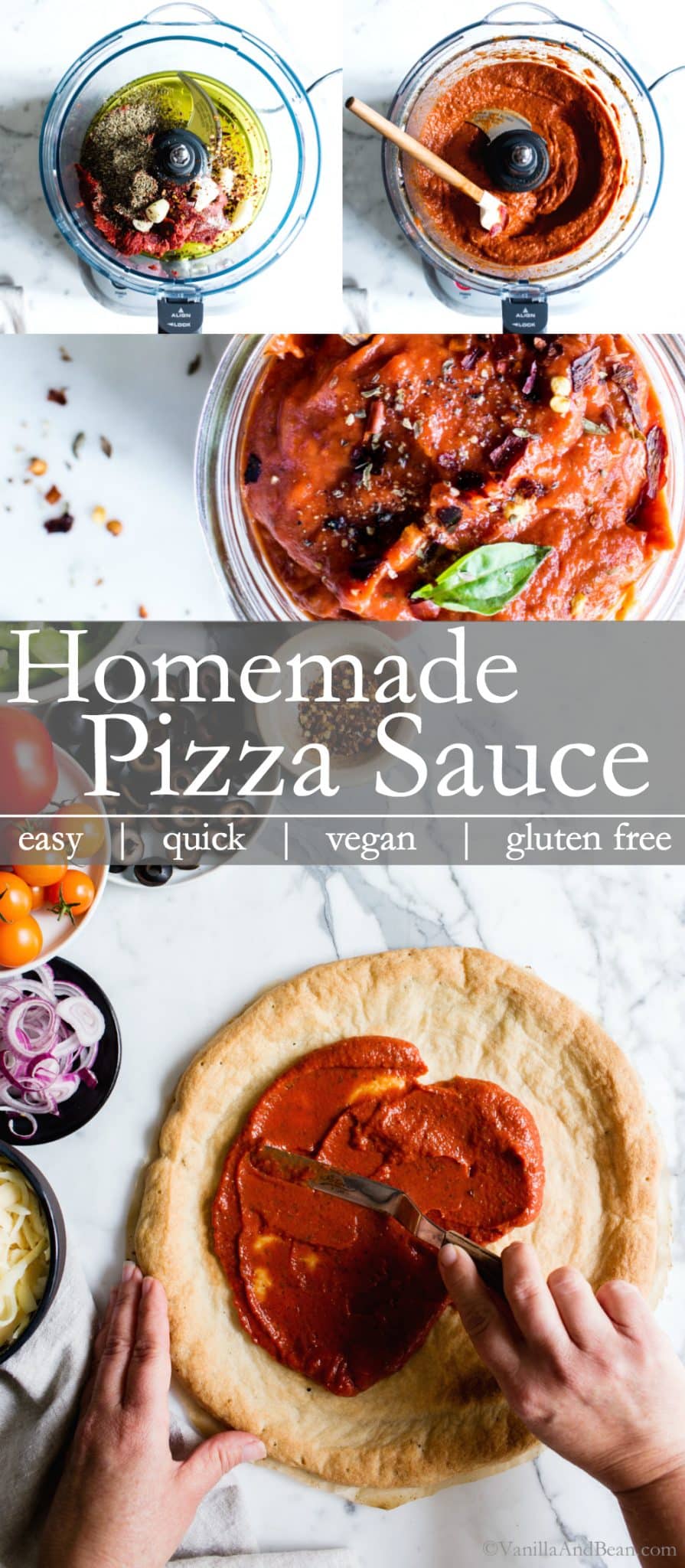Homemade Pizza Sauce - Easy, Quick, Vegan and Gluten Free