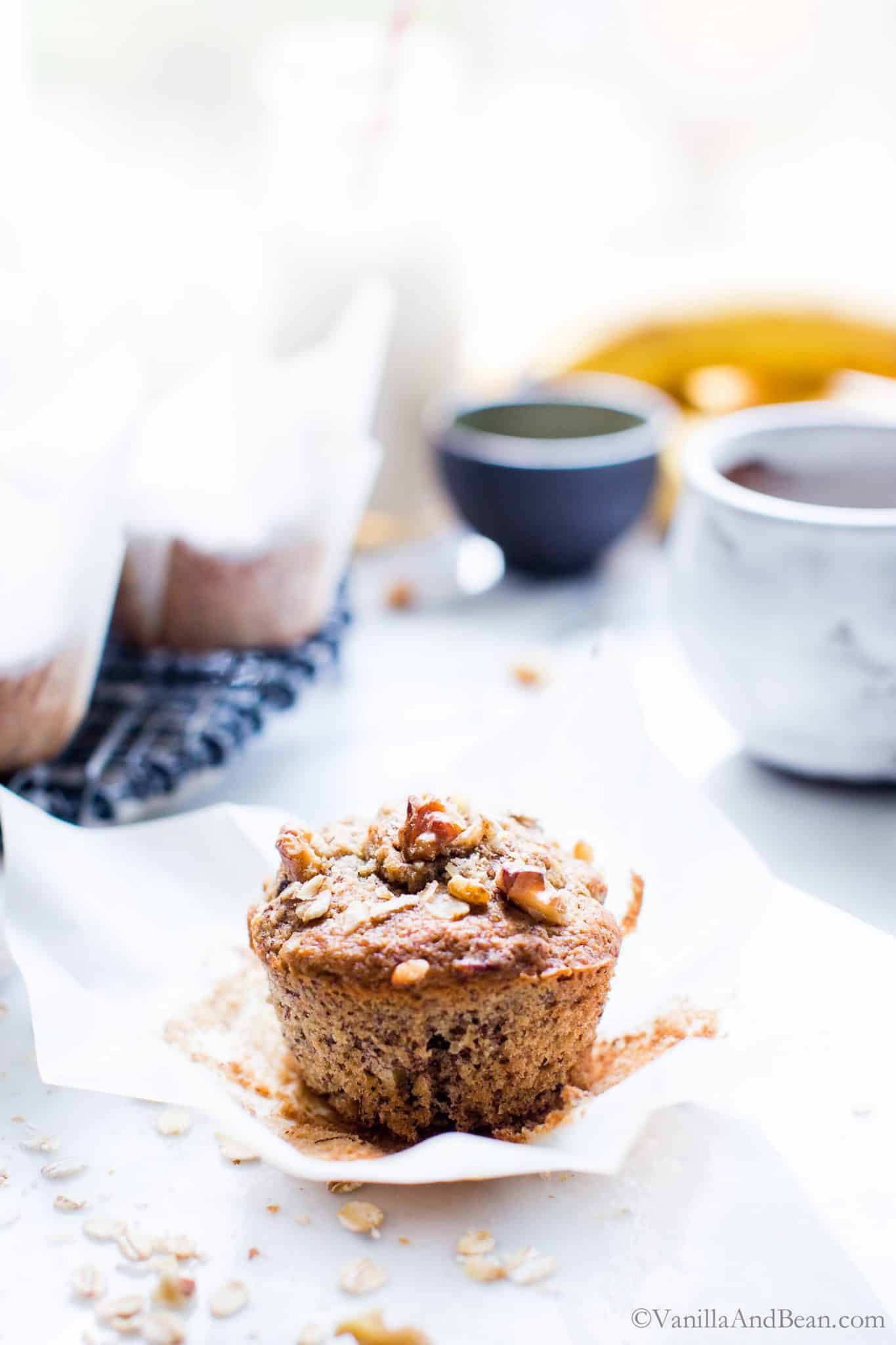 Vegan Breakfast Banana Nut Muffins