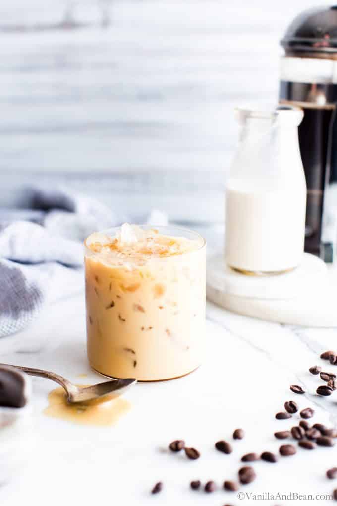 Iced Cold Brew Coffee Latte