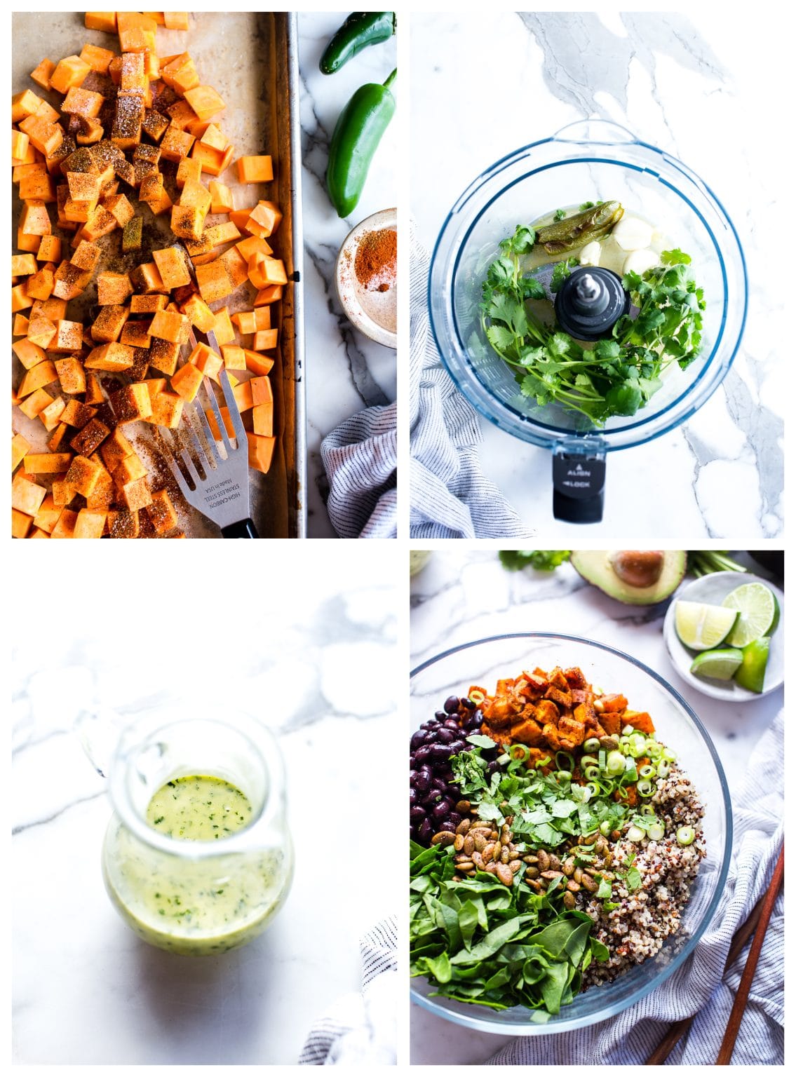 Black Bean Sweet Potato Quinoa Salad with Avocado | Vanilla And Bean