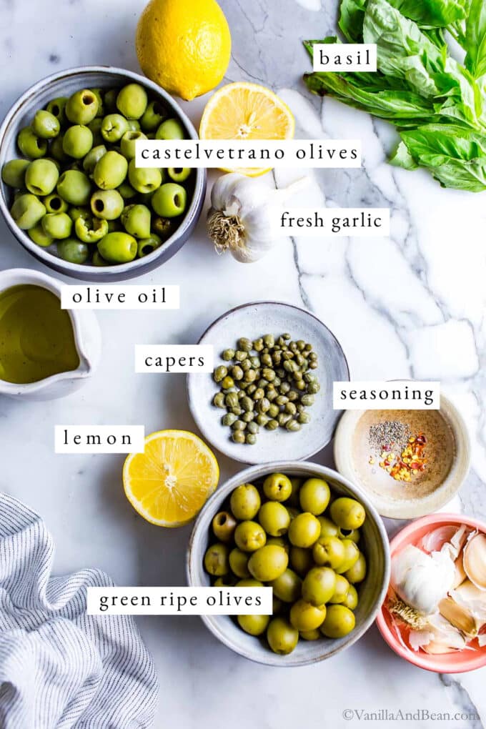 Green Tapenade Ingredients.