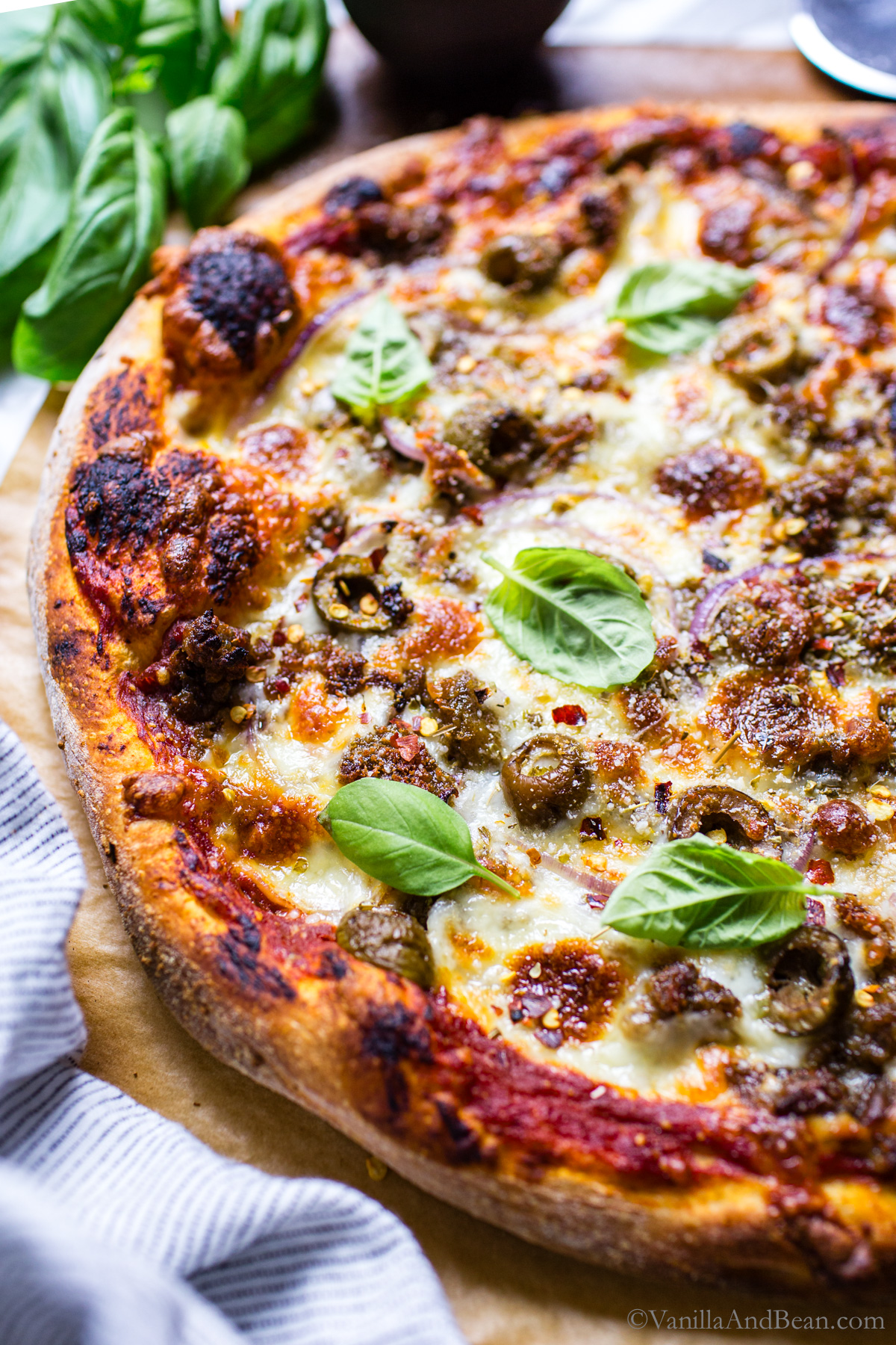 Discarded Sourdough Pizza Dough (same day or overnight)