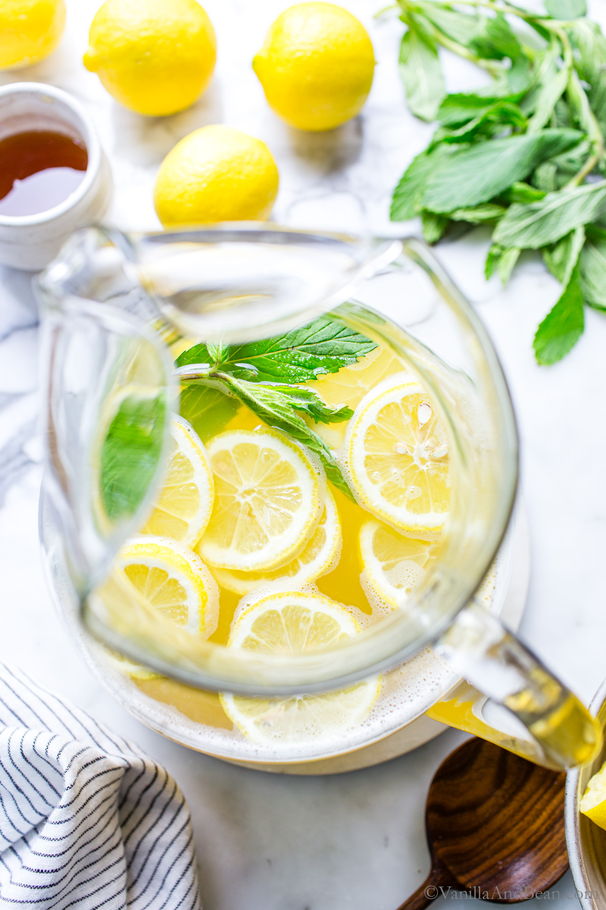 3 Ingredient Fresh Honey Sweetened Lemonade